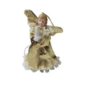 Vintage Porcelain Light Up Angel Christmas Tree Topper